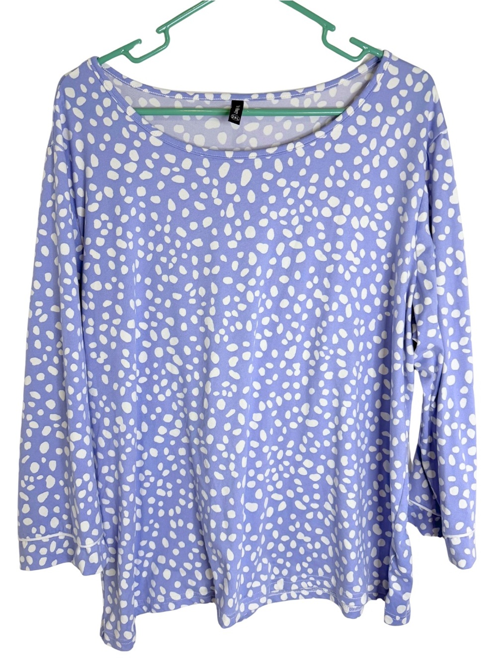 3/$20 Prinstory Women’s Periwinkle Dot Print Long Sleeve Shirt